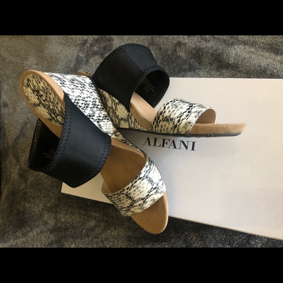 Alfani black and white wedges. - Picture 2 of 6